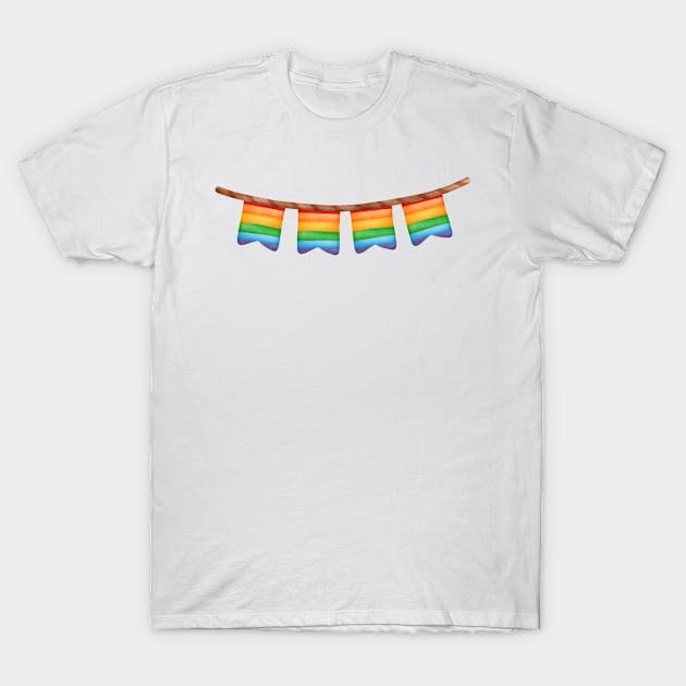 Pride LGBT rainbow banner 2 T-Shirt by tasimaDESIGN